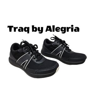 Traq By Alegria Sneakers Mens Sz 41/8 Black Mesh Smart Shoes Slip Resistant